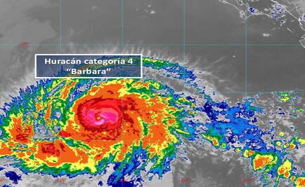 Huracán "Barbara" se intensifica a categoría 4 