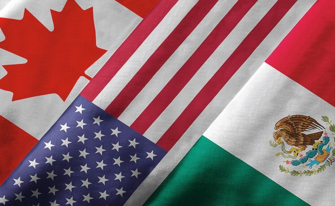 Closeup of the flags of the North American Free Trade Agreement – Photo: File photo/EL UNIVERSAL