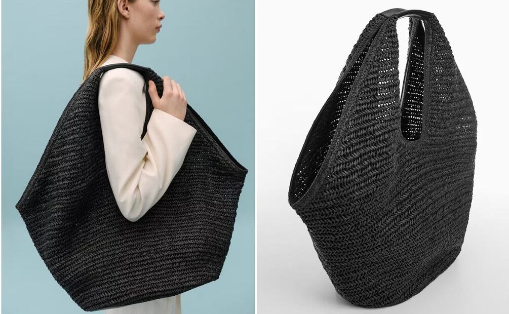 Maxibolso de la colección Victoria Beckham x Mango. Foto: Mango