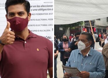 Candidatos de Morena-PT-PVEM y PRD-PAN-PRI en Neza acuden a votar
