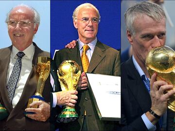 Franz Beckenbauer, Lobo Zagallo y Didier Deschamps, los únicos en ser campeones del mundo como jugadores y entrenadores
