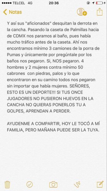 Aficionados de Pumas golpean a seguidores de Cruz Azul en Querétaro