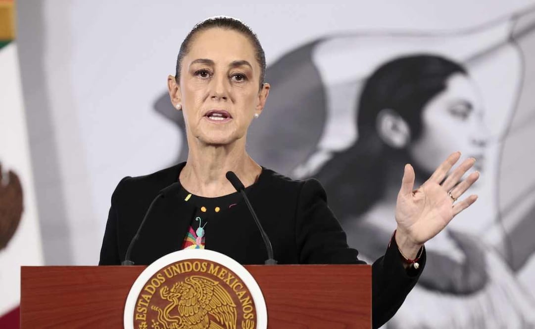 La presidenta Claudia Sheinbaum durante la mañanera del 11 de diciembre del 2025. Foto: EFE