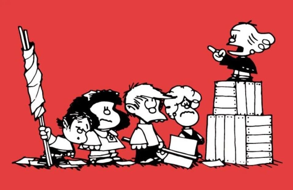 Mafalda y sus amigos. Fuente: Instagram @mafaldadigital