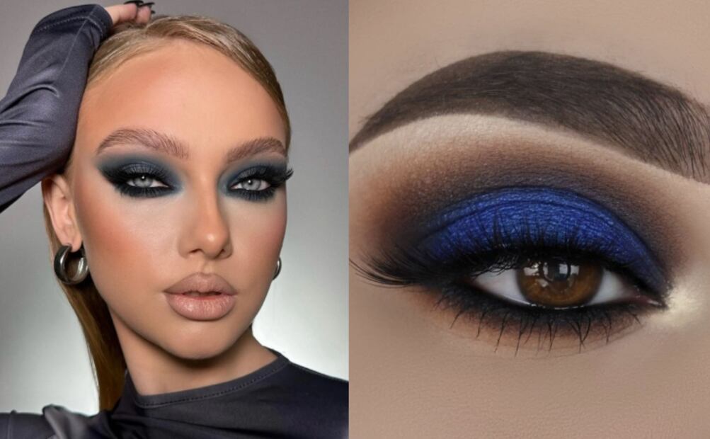 Este estilo de maquillaje en tonos fríos resulta muy elegante para las fiestas. Fotos: IG @beauty_vain / @eyesmakeuptips
