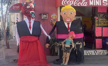 Figuras de Trump y "El Cuau", arderán en la quema de Judas en Guanajuato; gente busca liberarse de "malos gobiernos"