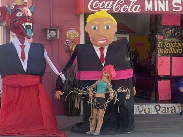 Figuras de Trump y "El Cuau", arderán en la quema de Judas en Guanajuato; gente busca liberarse de "malos gobiernos"