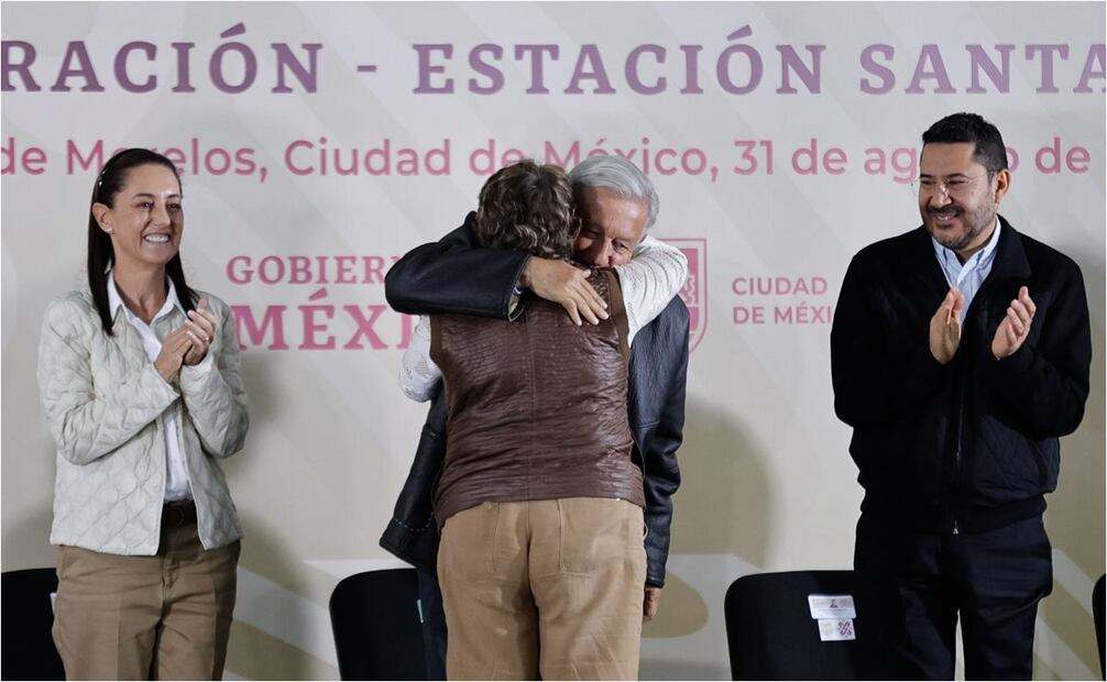 AMLO y Sheinbaum inauguran estación Santa Fe del Tren Interurbano. Foto: Jorge Alvarado/EL UNIVERSAL