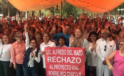 Vecinos se manifiestan en contra del nuevo viaducto Puente de Vigas-Lomas Verdes