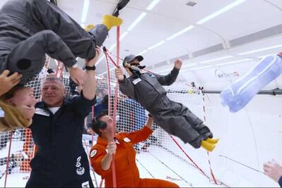 Personas con discapacidad flotaron como astronautas