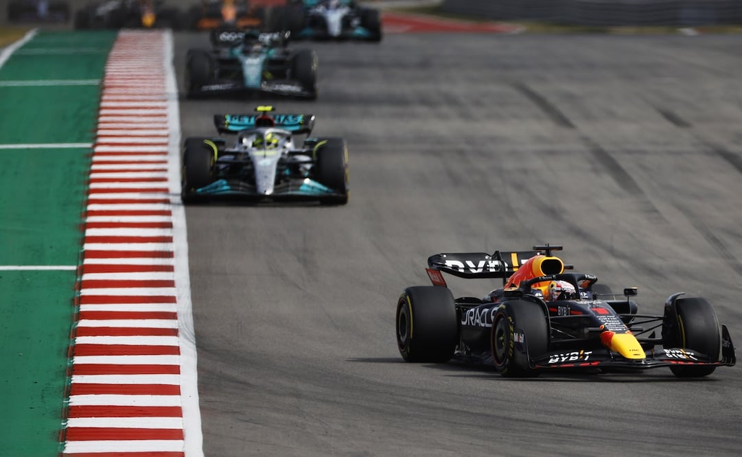 Max Verstappen liderando la carrera en el Circuito de las Américas / Foto: AFP
