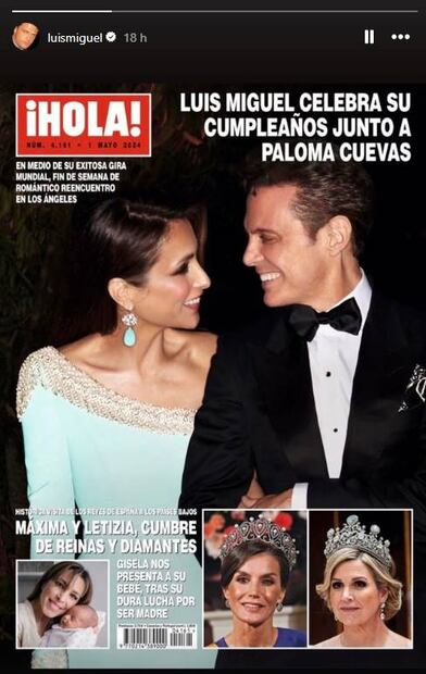 Luis Miguel y Paloma Cuevas protagonizan portada de revista más enamorados que nunca.