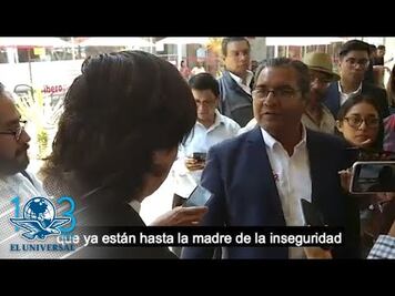 Ciudadanos “hasta la madre” de inseguridad en Puebla: Jiménez Merino
