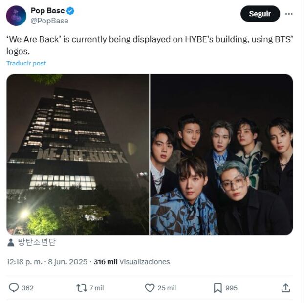 BTS confirmará su regreso a los escenarios próximamente.
