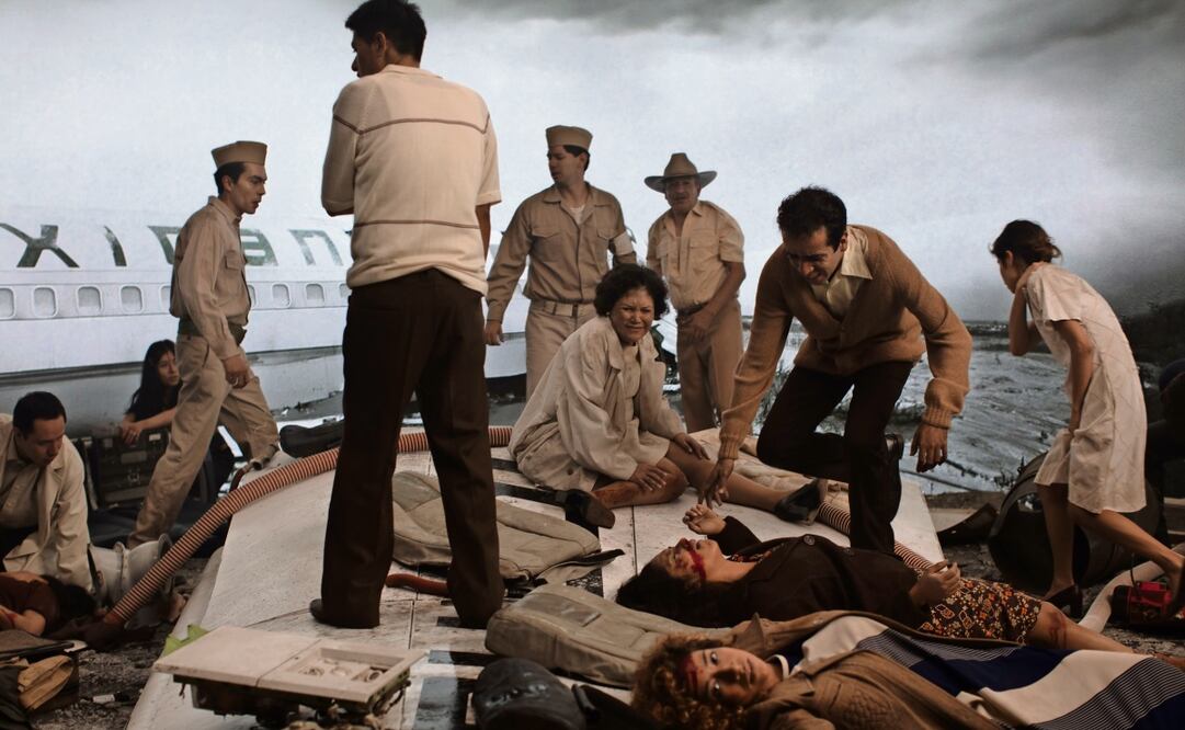 El desplome de un avión en el vaso de Texcoco, 1969. Foto: Peninsula Films