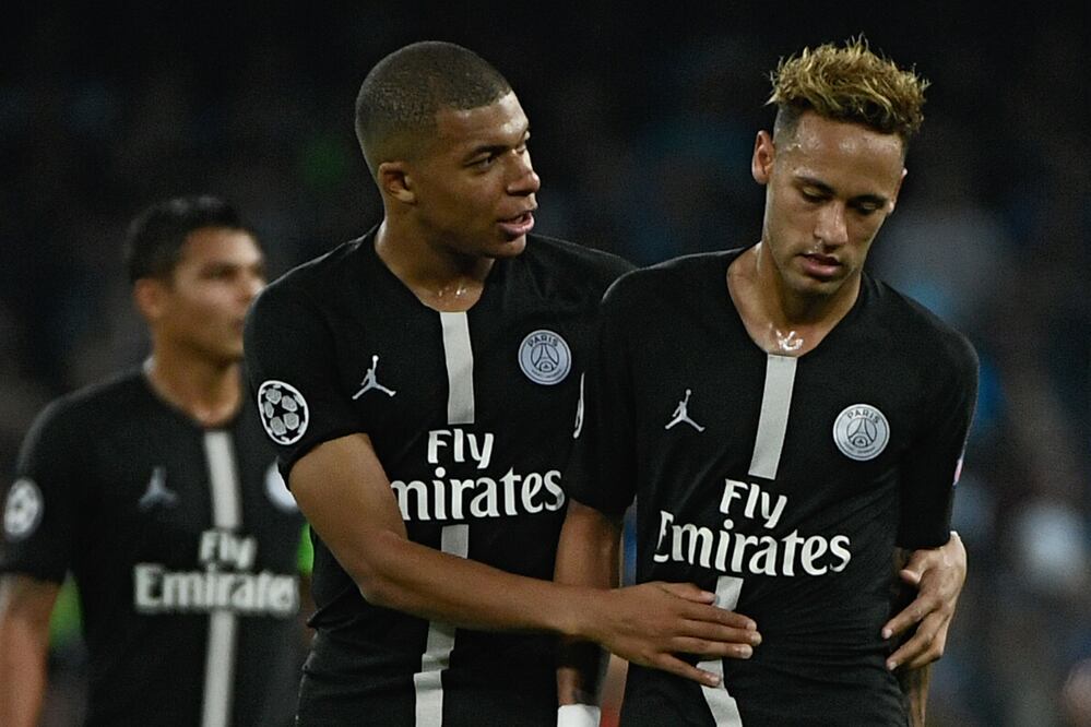 Mbappé y Neymar. Foto: AFP
