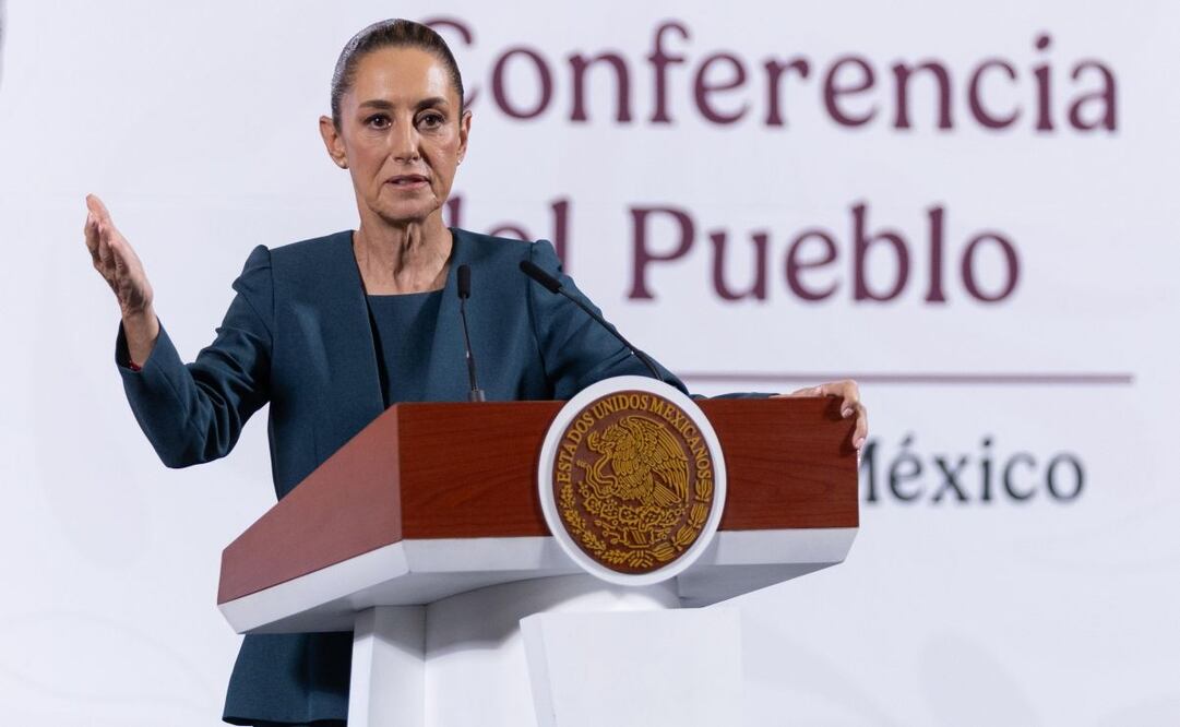 Claudia Sheinbaum, presidenta de México, durante la mañanera del 20 de marzo del 2025. Foto: Hugo Salvador / EL UNIVERSAL