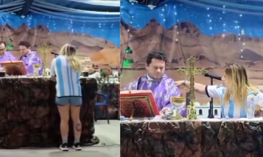 Una mujer interrumpió una misa del 24 de diciembre porque hacían "demasiado ruido". FOTO: CAPTURA