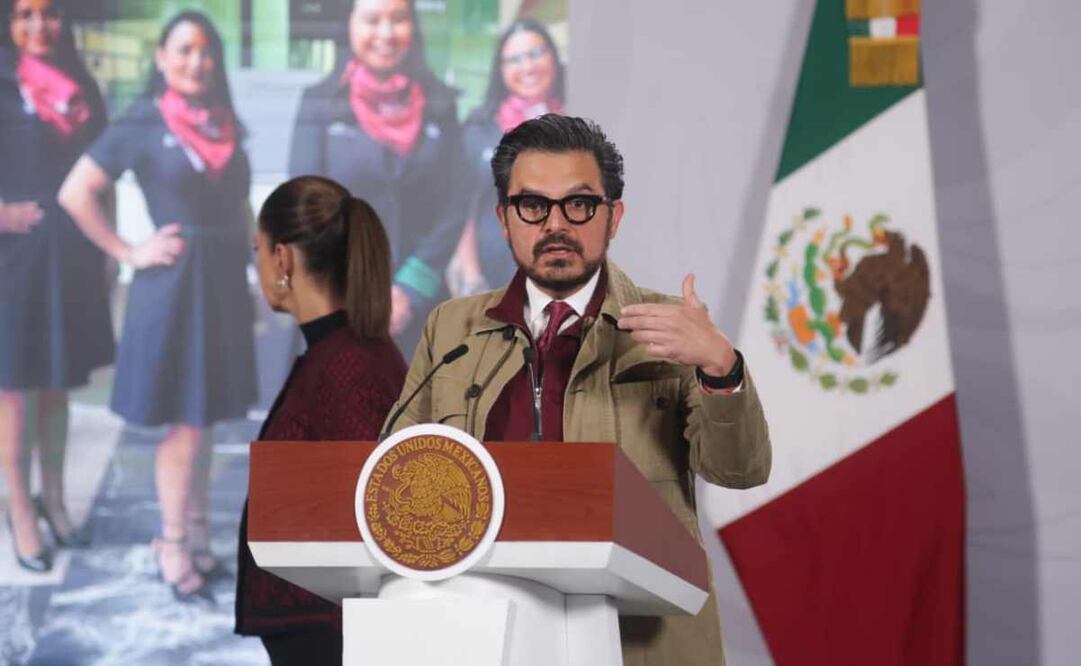 .Zoé Robledo, director general del IMSS, durante la mañanera de este 2 de diciembre del 2025. Foto: Carlos Mejía / EL UNIVERSAL