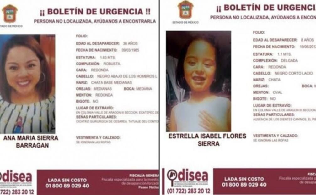 Manifestantes piden aparición de profesora y su hija en Ecatepec