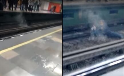 Mujer sufre ataque epiléptico y cae a vías del metro; la rescatan