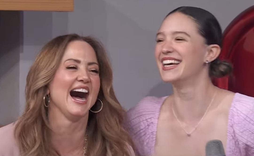 Andrea Legarreta reacciona feliz a la idea de que su hija Mía la convierta en abuela.