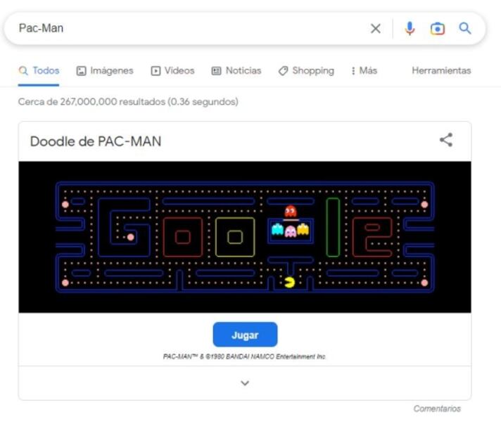 6 juegos en el buscador de Google que no conocías