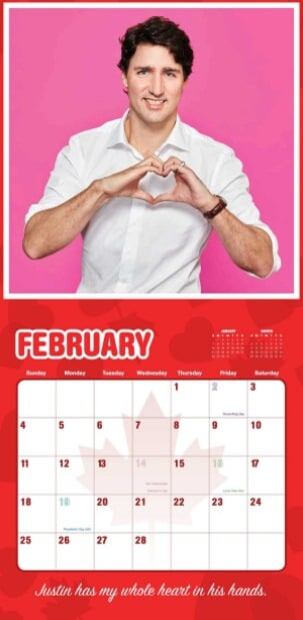 “Mi novio canadiense”, el calendario de Trudeau que se vende en línea