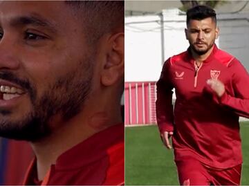 VIDEO: Jesús 'Tecatito' Corona vuelve a los entrenamientos con el Sevilla