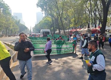 Deportistas se manifiestan en Paseo de la Reforma; denuncian exclusión del selectivo nacional