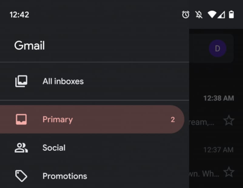 Así podrás activar el modo oscuro de Gmail