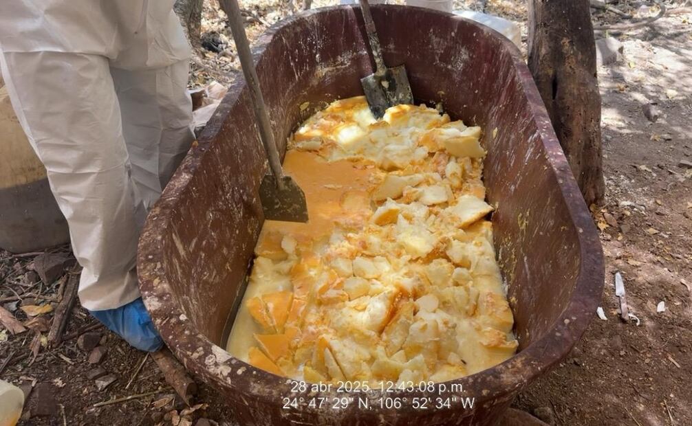 Narcolaboratorio neutralizado en Sinaloa, posiblemente perteneciente a "Los Chapitos". Foto: Especial