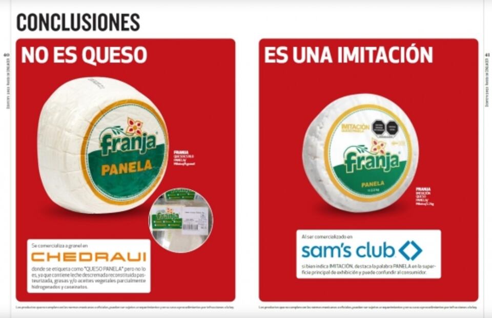 Marcas de quesos que engañan al consumidor y retirará la Profeco