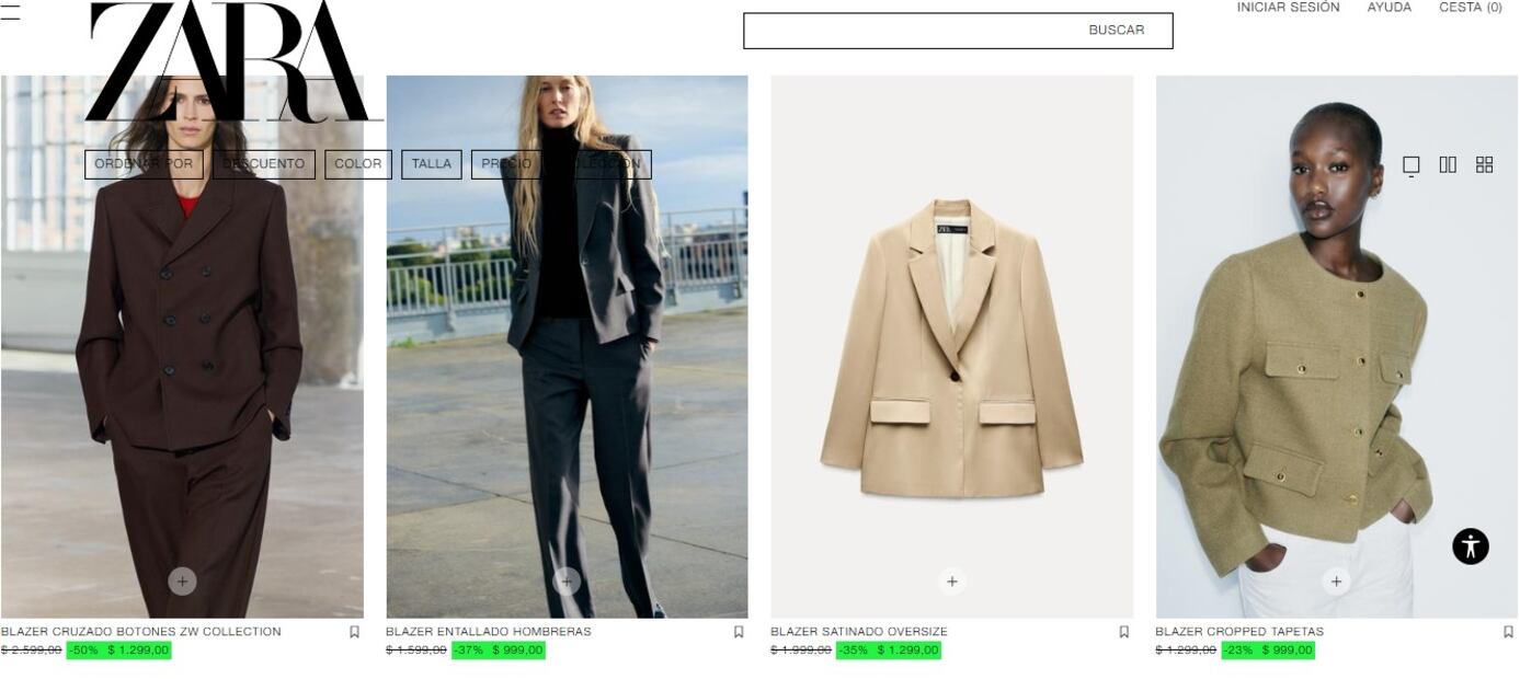 En las tiendas se pueden encontrar blazers clásicos en rebaja. Foto: Especial