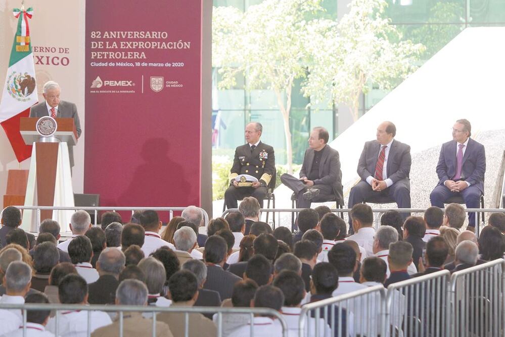 El presidente Andrés Manuel López Obrador expuso que se va a demostrar que se puede sacar adelante a Pemex sin corrupción. CARLOS MEJÍA. EL UNIVERSAL