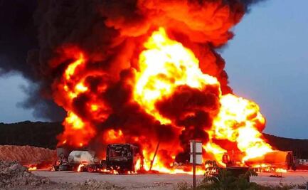 Se incendia depósito militar de diésel para Tren Maya en Campeche; autoridades no han informado causas
