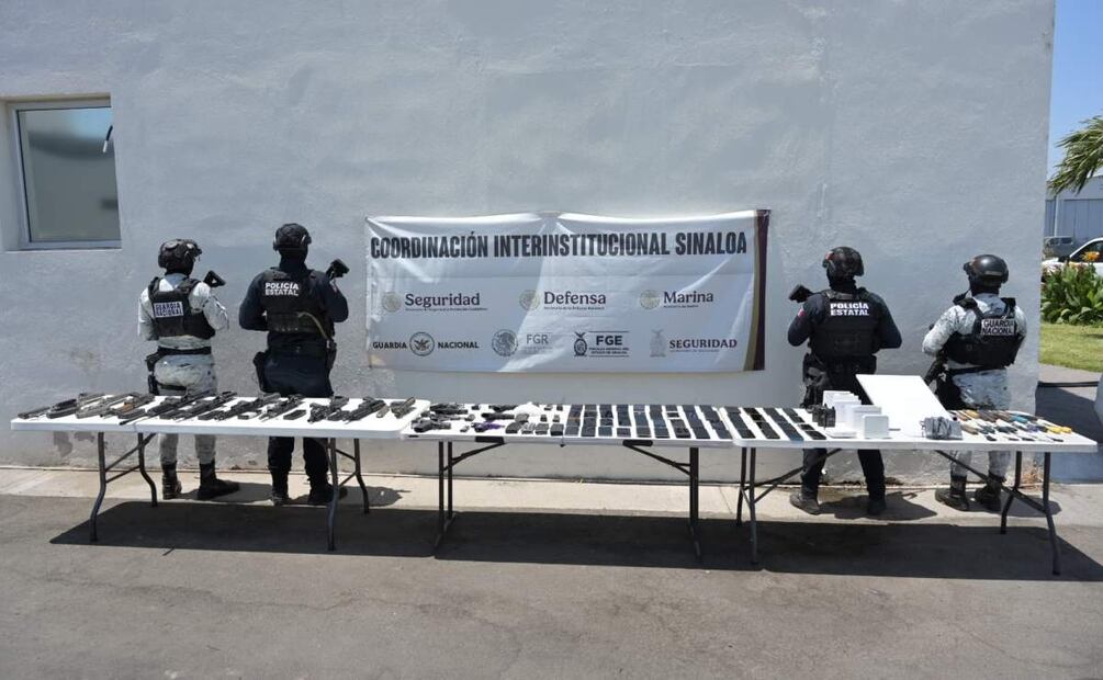 Descubren 17 armas en una nueva revisión en el penal de Culiacán (29/05/2025). Foto: Especial