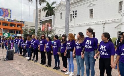 Colectivos feministas protestan en Sinaloa contra violencia e inseguridad en el marco del 8M 
