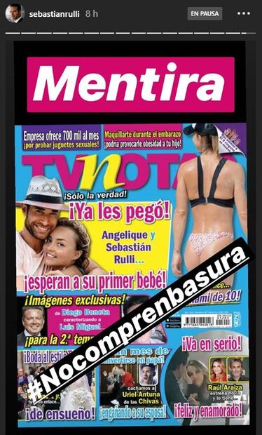 Sebastian Rulli responde si Angelique Boyer está embarazada 