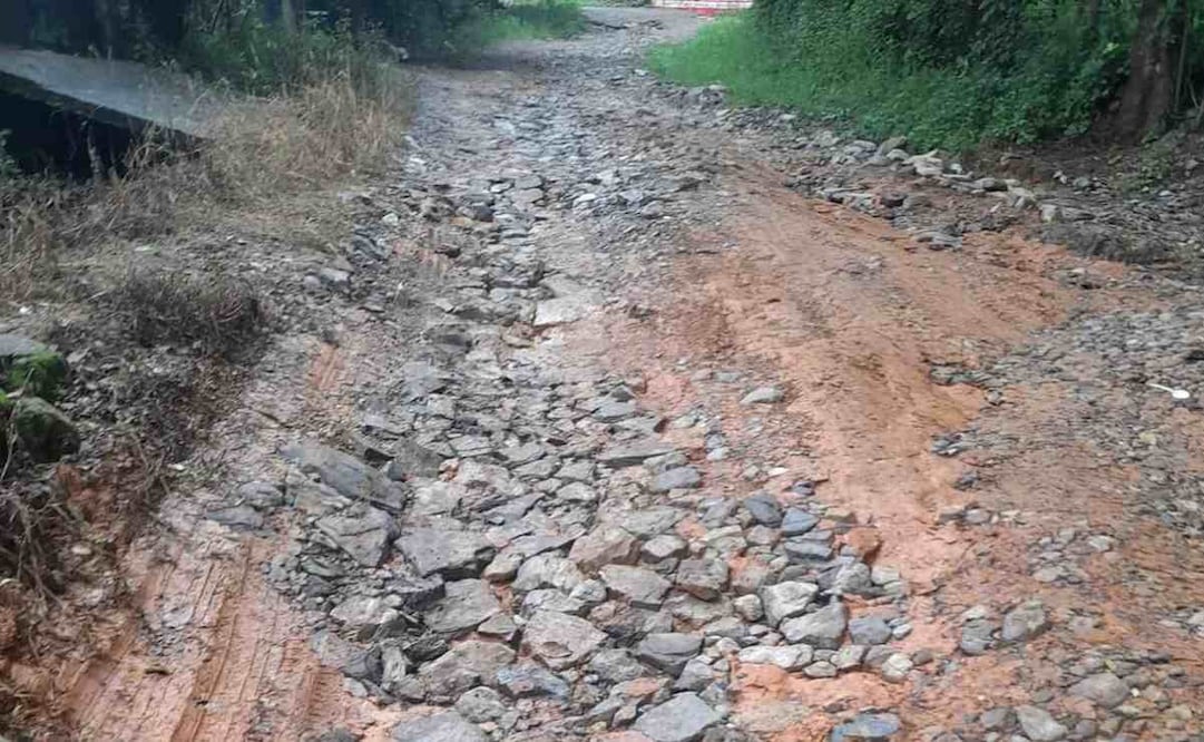 Municipio de Pisaflores, Hidalgo registra más del 80% de sus carreteras, deterioradas y sin pavimentar. Foto: Especial