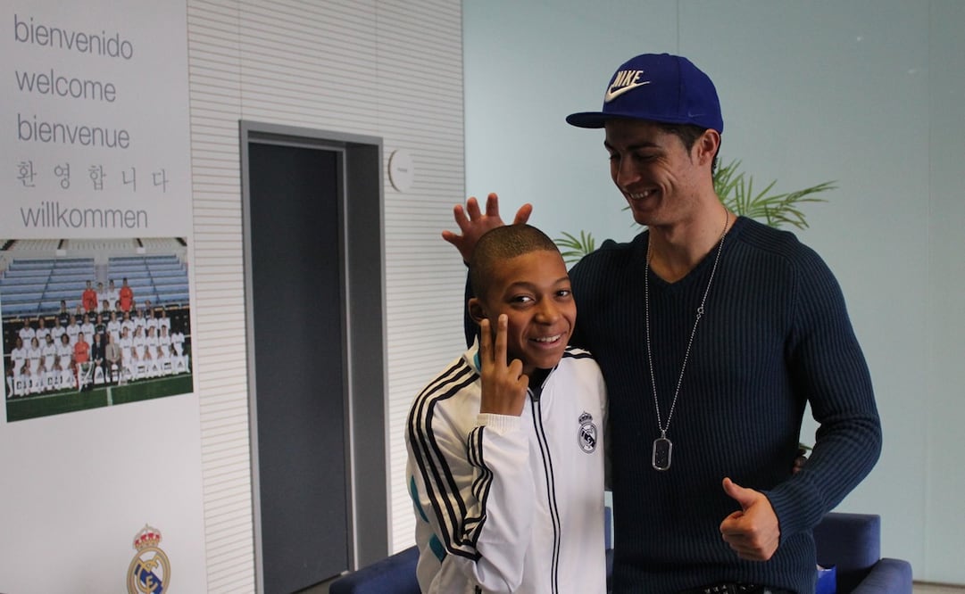 Cristiano Ronaldo celebra el fichaje de Kylian Mbappé al Real Madrid