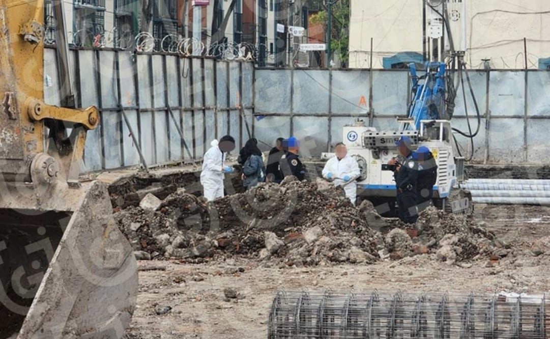 Fiscalía comienza a deslindan responsabilidades de restos óseos encontrados en construcción (10/07/2025). Foto: Especial
