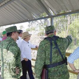 Secretarios de Seguridad y Sedena visitan frontera sur