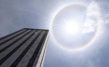 Se registra halo solar en CDMX
