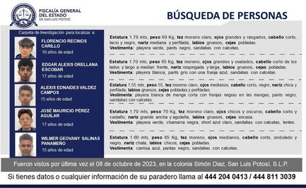 Fiscal de SLP descarta que los 5 menores desaparecidos hayan sido raptados por grupo criminal