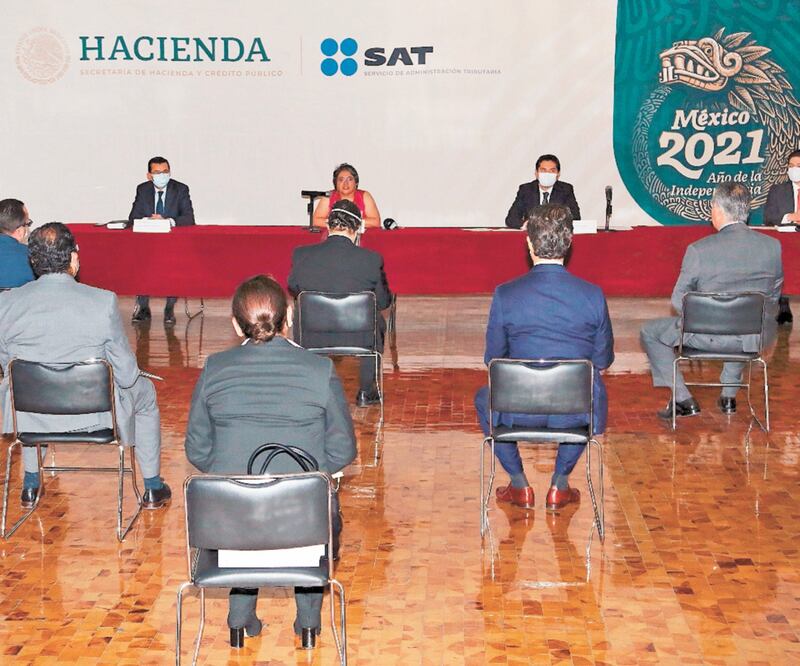 Raquel Buenrostro, jefa del SAT, presentó el Plan Maestro de Operaciones 2021. Foto: CORTESÍA