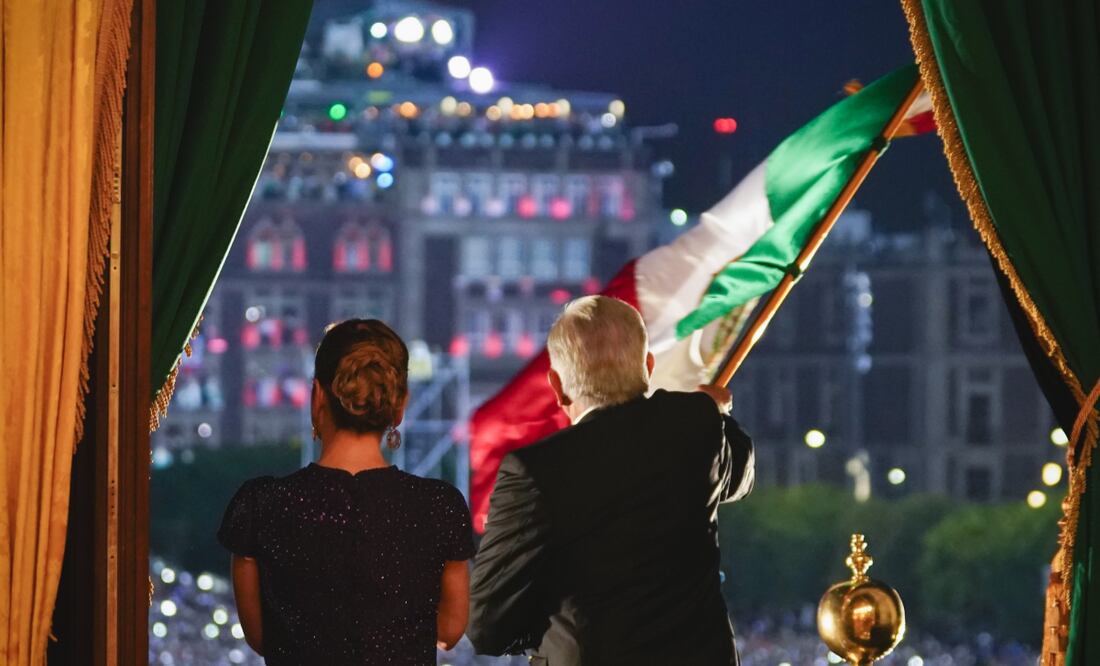 AMLO en su último Grito de Independencia. Foto: Presidencia