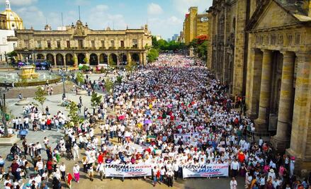Jaliscienses salen a las calles a pedir respeto del resultado electoral del 2 de junio, que le dio el triunfo a Pablo Lemus