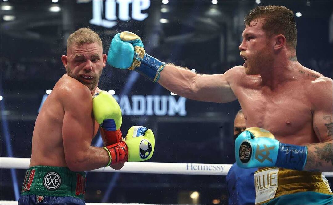 Canelo Álvarez vs Billy Joe Saunders. FOTO: AFP