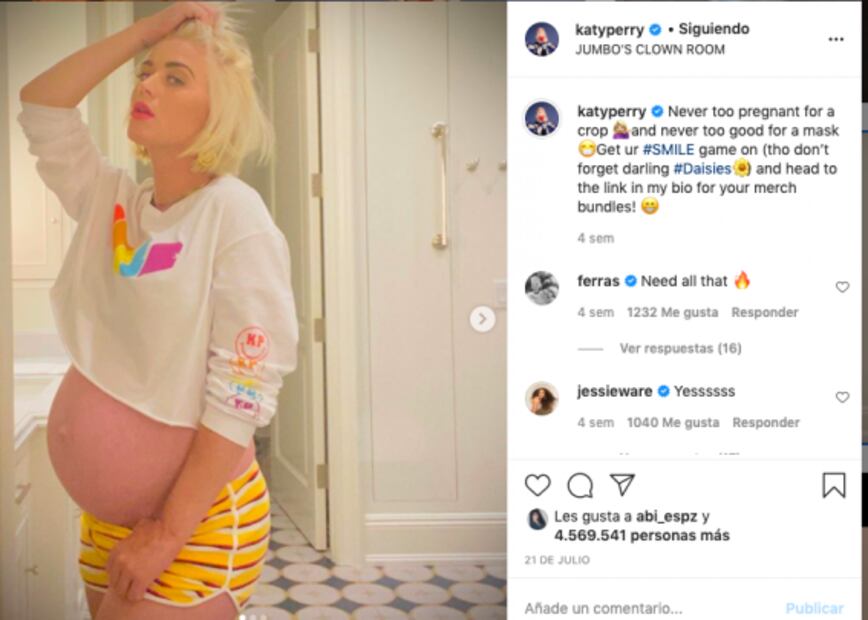 Katy Perry demuestra que su bebé será una fashionista al compartir sus primeros outfits